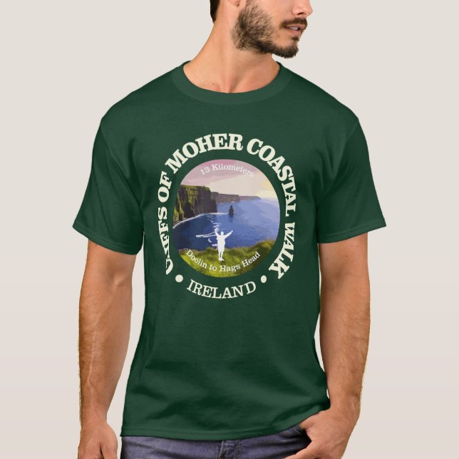 Cliffs of Moher Coastal Walk (rd) T-Shirt (Front)