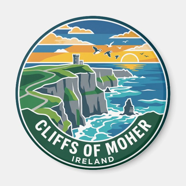 Cliffs of Moher Ireland Magnet (Front)
