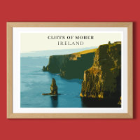 Cliffs Of Moher, Ireland Retro Style