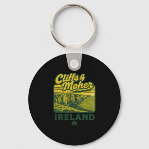 Cliffs Of Moher Ireland Retro Vacation Landmark So Key Ring