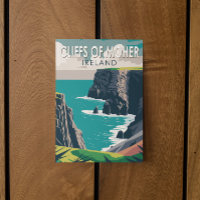 Cliffs of Moher Ireland Travel Art Vintage