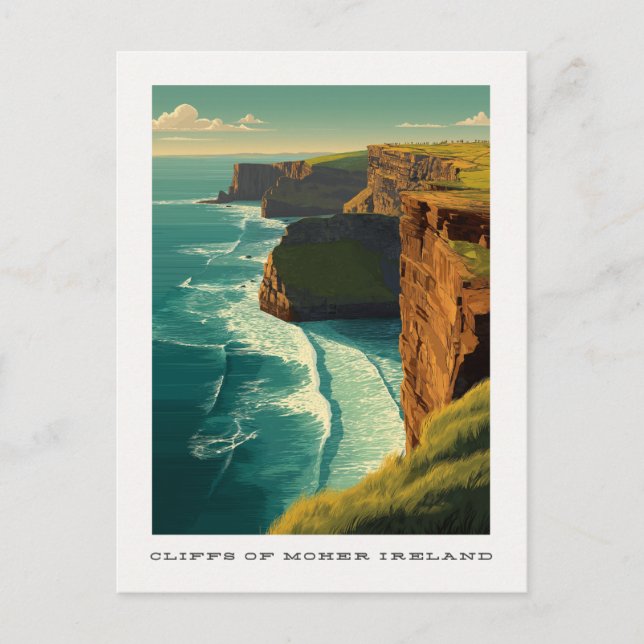 Cliffs of Moher Ireland Travel Postcard (Front)