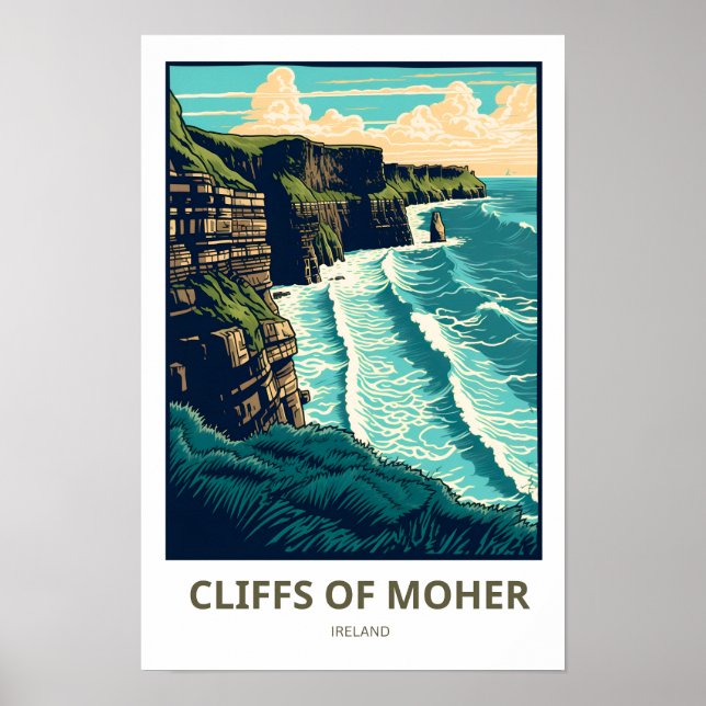 Cliffs of Moher Ireland Travel Print (Front)