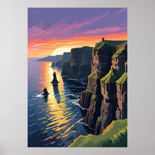 Cliffs of Moher Landscape Poster (Front)