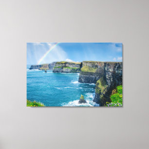 Cliffs of Moher Rainbow, Ireland Canvas Print