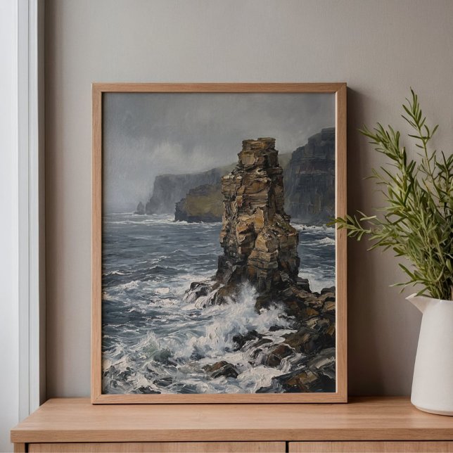 Cliffs of Moher Sea Stack Solitude Canvas Print (Creator Uploaded)