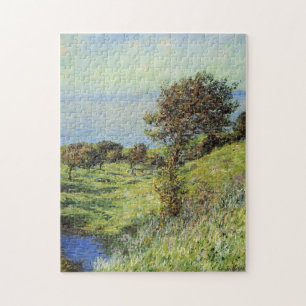 Cliffs Varengeville Gust of Wind Monet Fine Art Jigsaw Puzzle