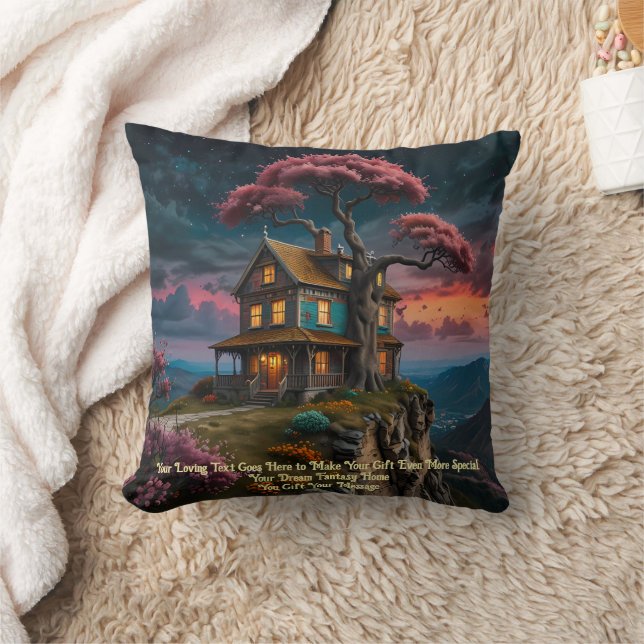 Cliffside Cosy Cottage Cushion (Blanket)