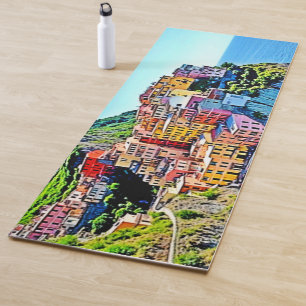 Cliffside Dreams: Manarola’s Colors Yoga Mat