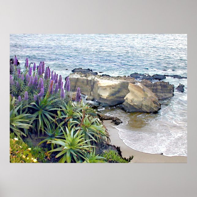 Cliffside Ocean View Poster (Front)