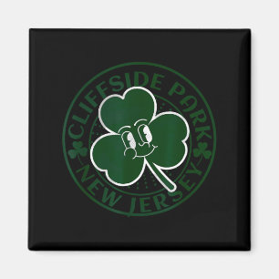 Cliffside Park New Jersey Irish Shamrock Nj Retro  Magnet