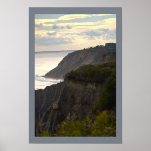 Cliffside Sunset Waterscape Photo Poster