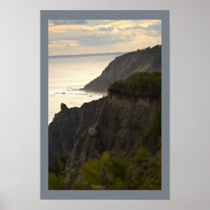 Cliffside Sunset Waterscape Photo Poster