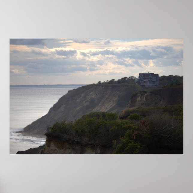 Cliffside Waterscape Photo Poster (Front)