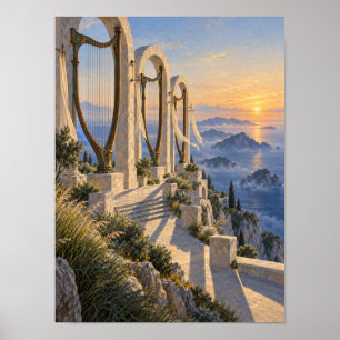 Cliffside Wind Harp Sanctuary 12x16 Poster