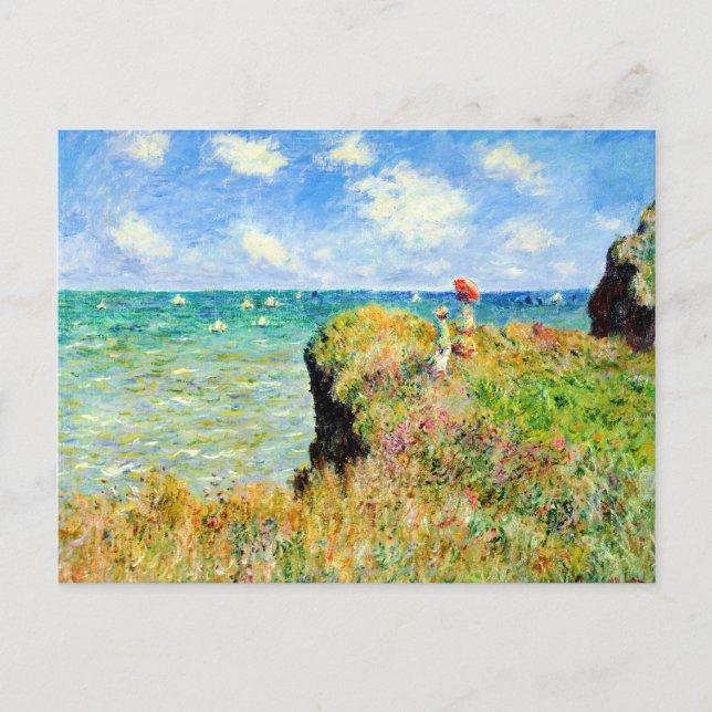 Clifftop Walk at Pourville by Claude Monet Postcard (Front)