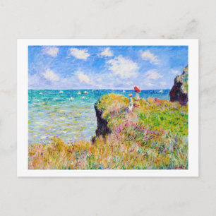 Clifftop Walk at Pourville Claude Monet Postcard