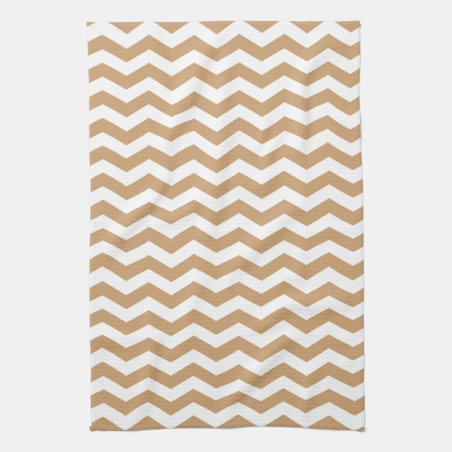 Clifton Beach Sand Wave Chevron Tea Towel (Vertical)
