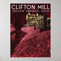 Clifton Mill Travel Poster