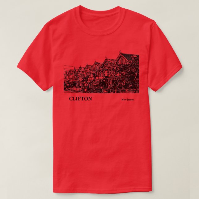 Clifton New Jersey  4 T-Shirt (Design Front)