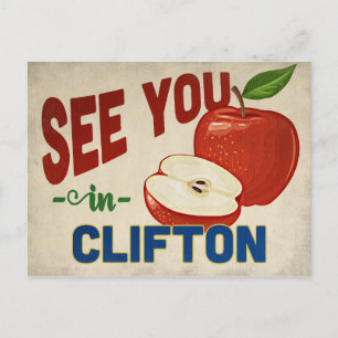 Clifton New Jersey Apple - Vintage Travel Postcard