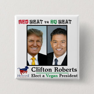 Clifton Roberts for President 2020 15 Cm Square Badge