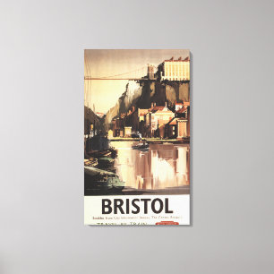 Clifton Suspension Bridge and Boats Canvas Print