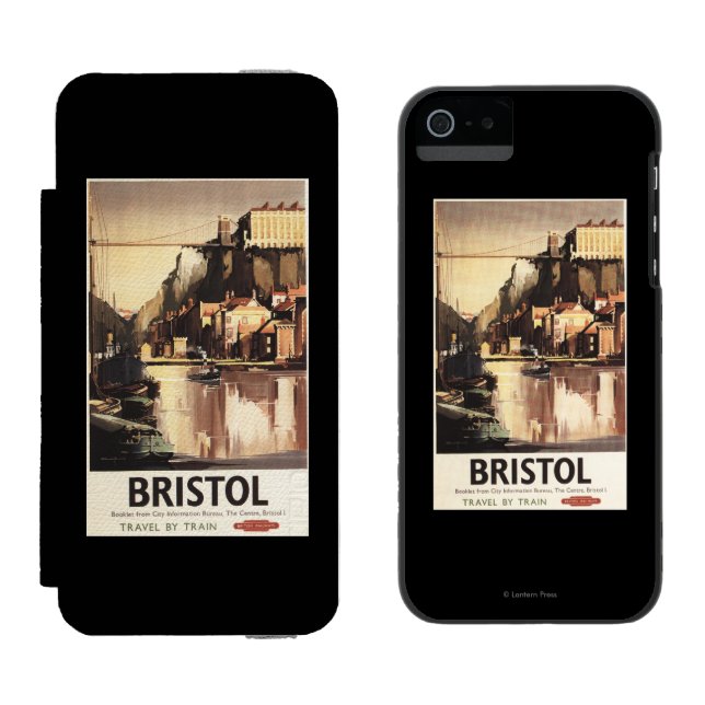 Clifton Suspension Bridge and Boats Incipio iPhone Wallet Case (Side by Side)