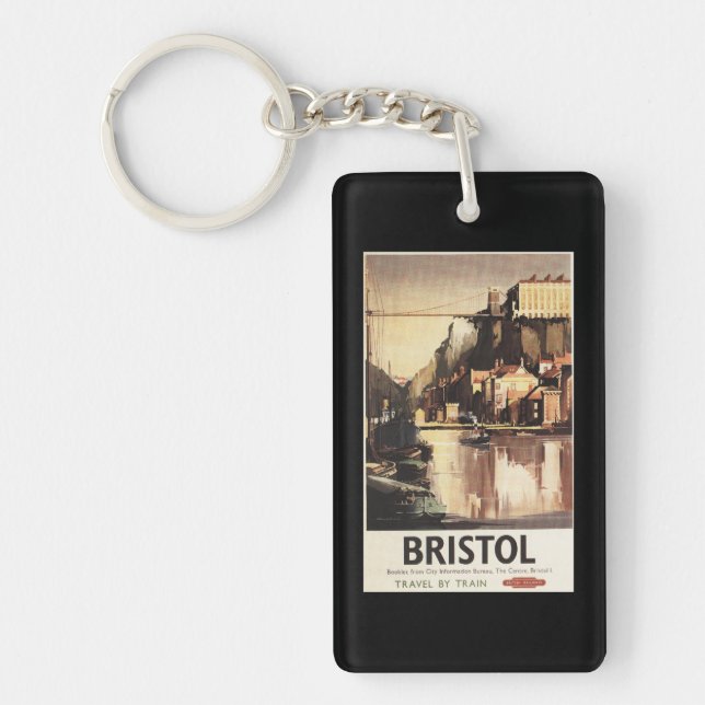 Clifton Suspension Bridge and Boats Key Ring (Front)