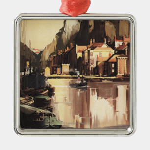 Clifton Suspension Bridge and Boats Metal Tree Decoration