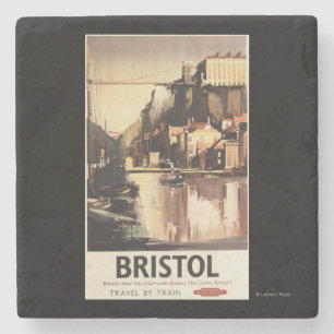 Clifton Suspension Bridge and Boats Stone Coaster