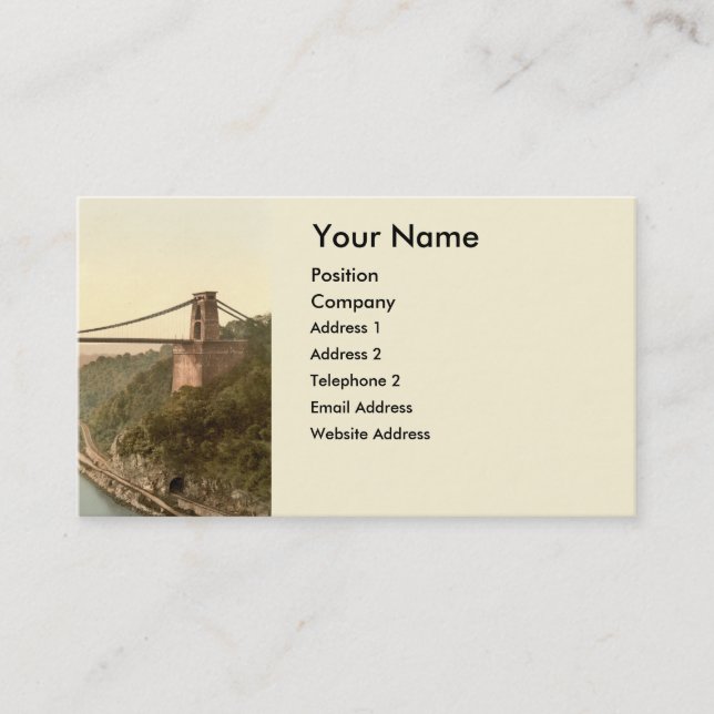 Clifton Suspension Bridge II, Bristol, England Business Card (Front)