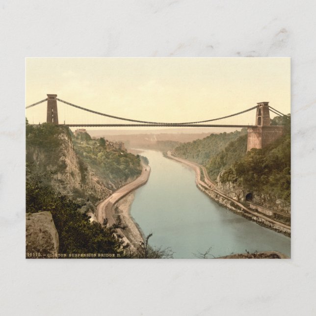Clifton Suspension Bridge II, Bristol, England Postcard (Front)