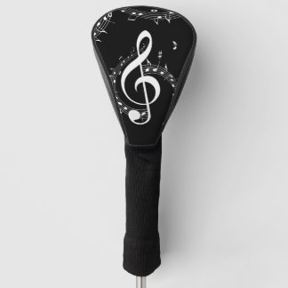 Climactic G Clef Music Black Golf Head Cover