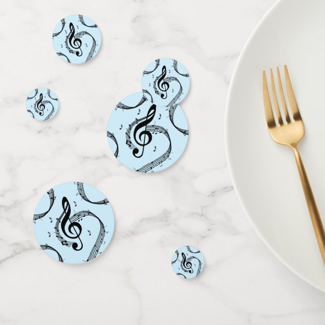 Climactic G Clef Music Blue Confetti (Group)
