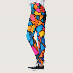 Climactic G Clef Music Blue Leggings