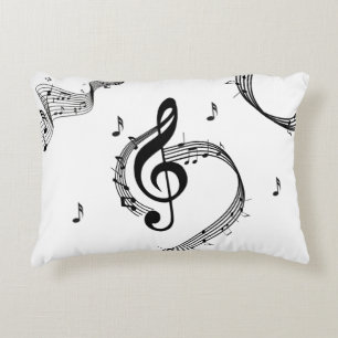 Climactic G Clef Music Decorative Cushion