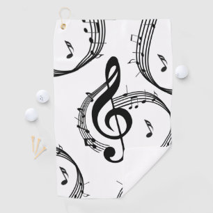 Climactic G Clef Music Golf Towel