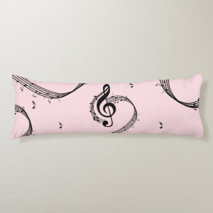 Climactic G Clef Music Pink Body Cushion