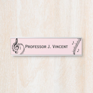 Climactic G Clef Music Pink Door Sign