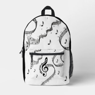 Climactic G Clef Music Printed Backpack