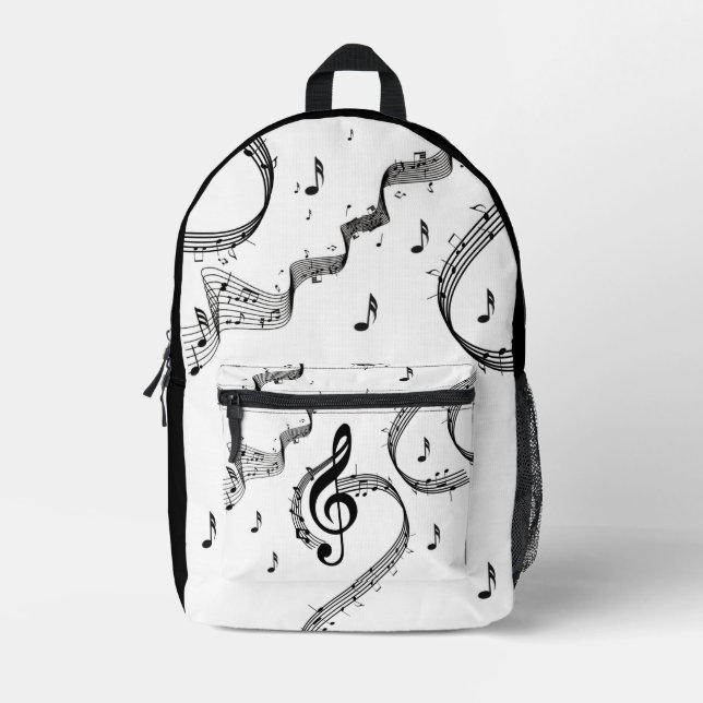 Climactic G Clef Music Printed Backpack (Front)