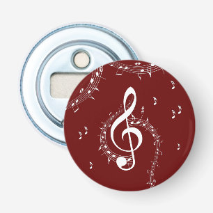 Climactic G Clef Music Red Bottle Opener