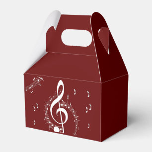 Climactic G Clef Music Red Favour Box