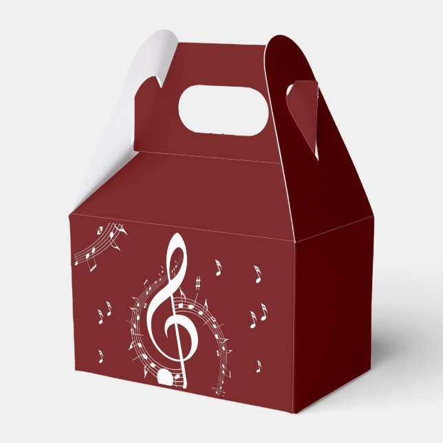 Climactic G Clef Music Red Favour Box (Front Side)