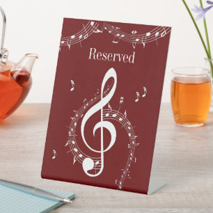 Climactic G Clef Music Red Pedestal Sign