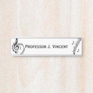 Climactic G Clef Name Door Sign