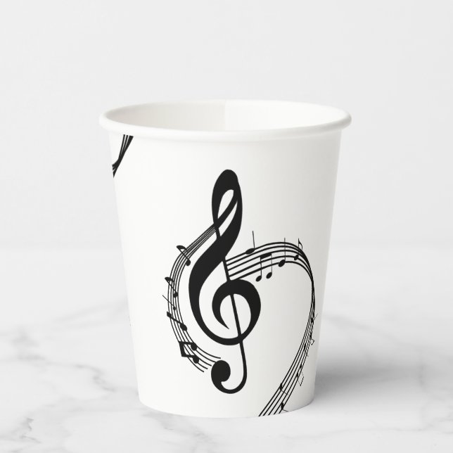 Climactic G Clef Paper Cups (Left)