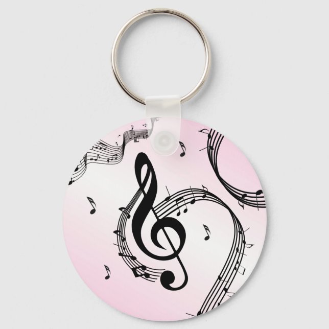 Climactic G Clef Pink Key Ring (Front)