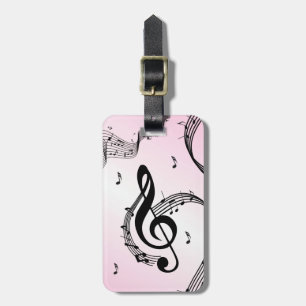 Climactic G Clef Pink Luggage Tag
